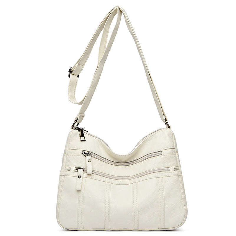 New Trendy Soft Leather Multilayer Messenger Bag