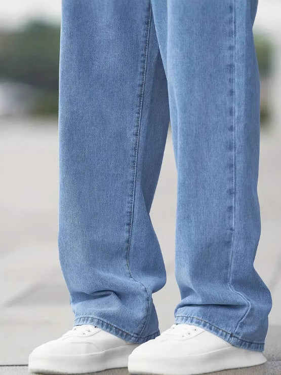 Men's Denim Loose Straight Casual Trousers