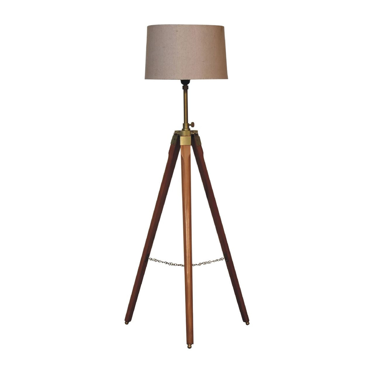 Artisan Fixed Brass Plated Tripod Floor Lamp