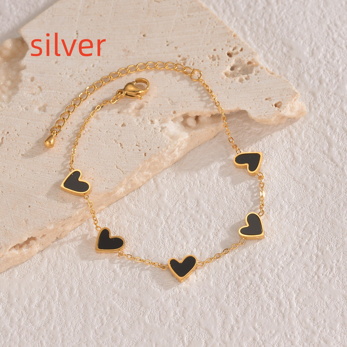 Ins Love Bracelet  Stainless Steel Dripping Heart Bracelet Fashion Valentine's Day Jewelry Gift
