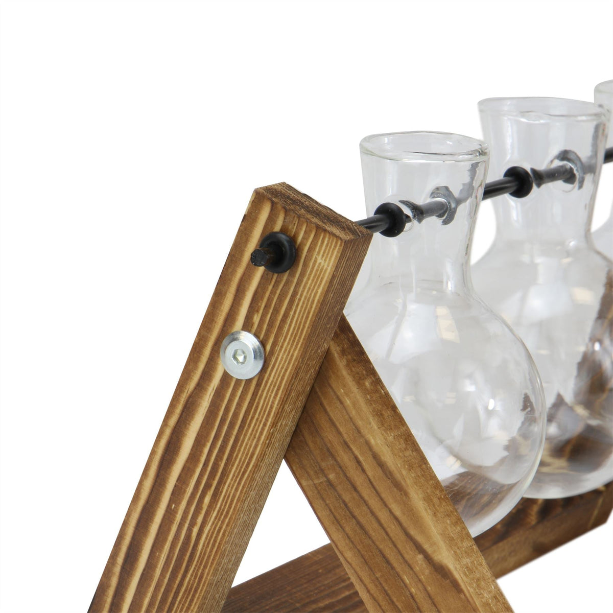Bulb Vases with Wooden Stand | M&W
