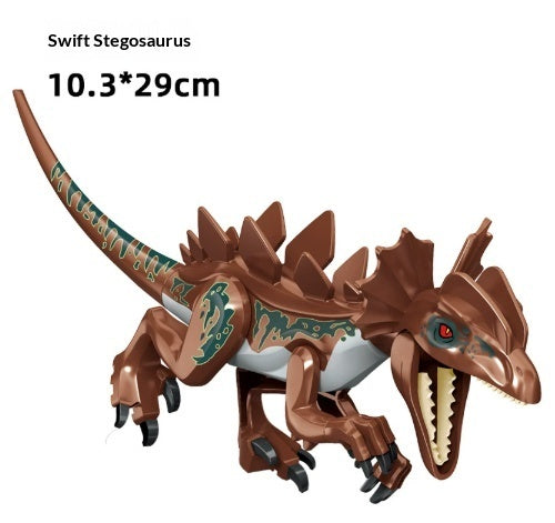 Jurassic Colorful Dinosaur Building Blocks Children's Puzzle Assembling And Inserting Boy Toys
