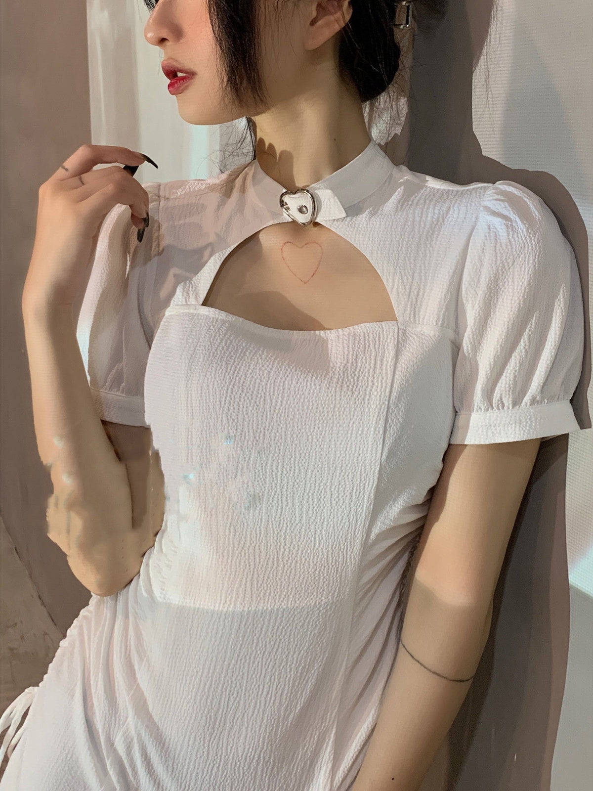 Black Improved Cheongsam Women''s Summer Thin Hot Girl