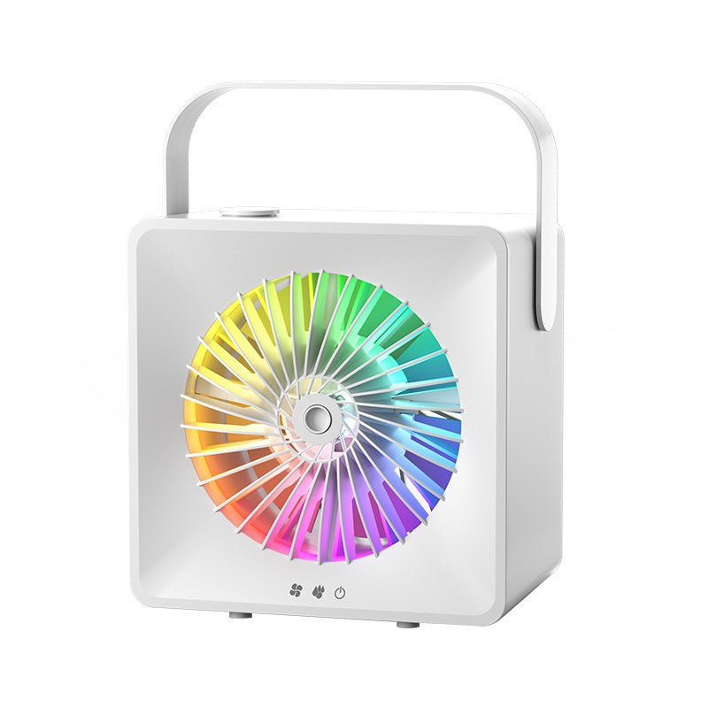 Portable Humidifying Spray Desktop Fan