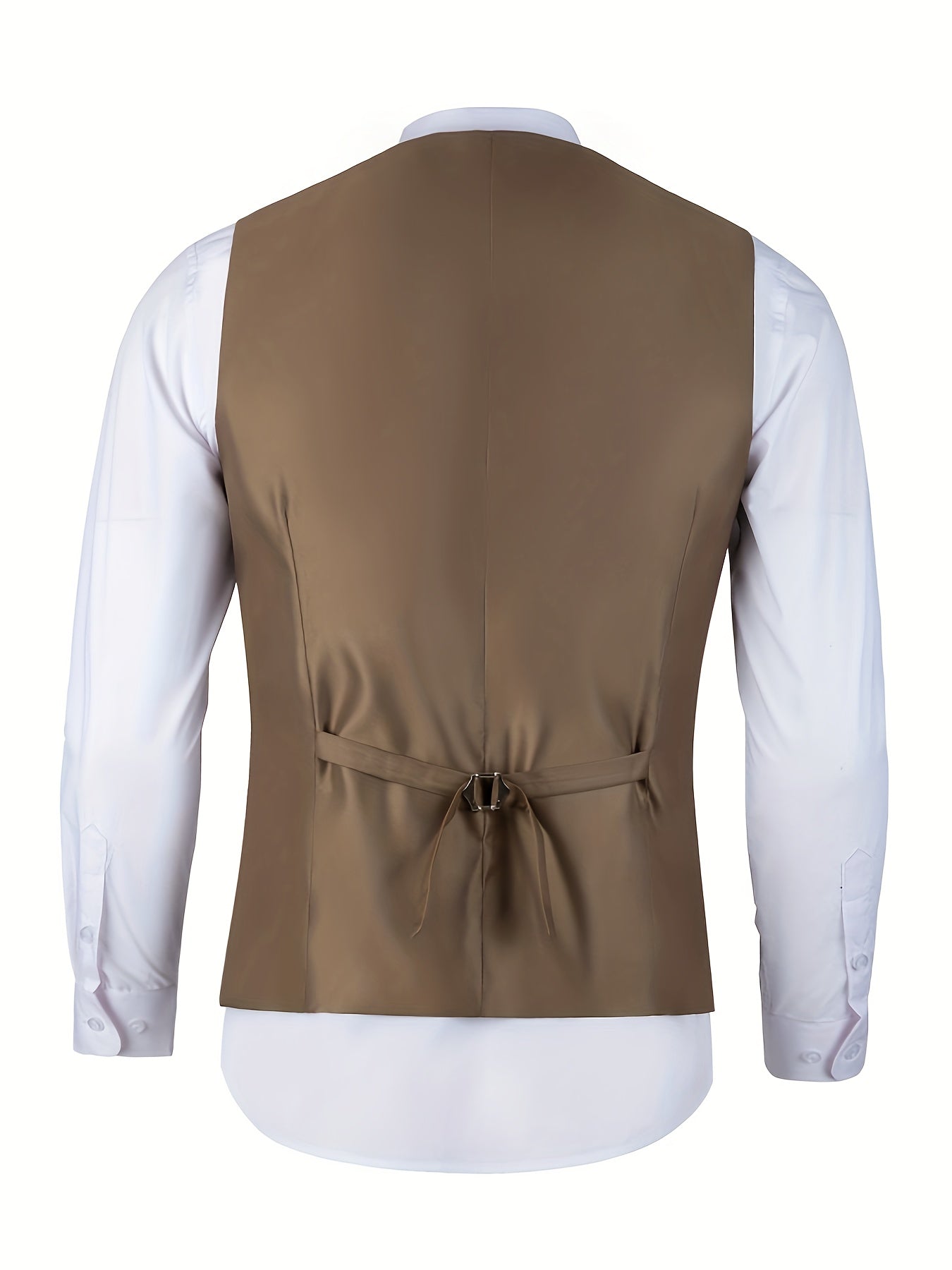 Men's Slim-Fit V-Neck Waistcoat – Formal Business Vest