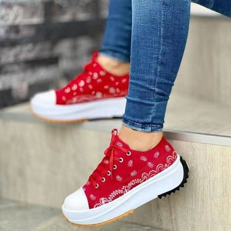 Printed Fashion Wedge Spring Casual Sneakers