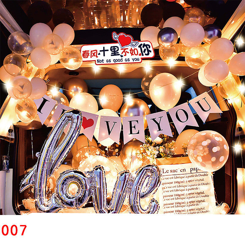 Car Trunk Balloon Set Surprise Arrangement