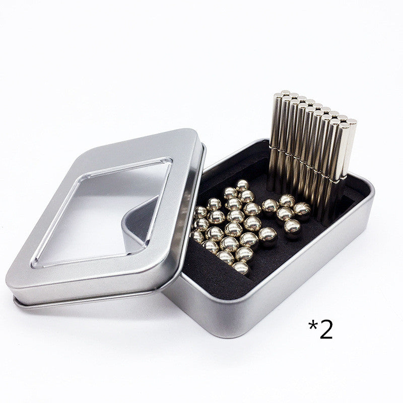 Magnet Rubik's Cube Magic Blocks Children Assembly Toys Educational Bucky Magnetic Rod Steel Ball Set Educational Toy