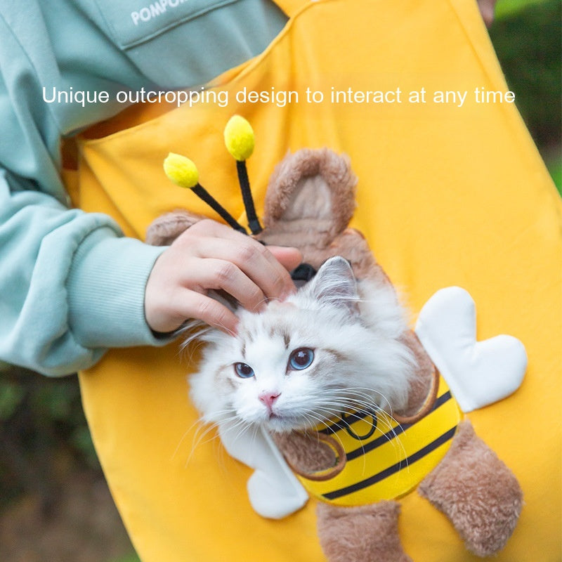 Cute Canvas Diaper Open Head Cat Bag Shoulder Bag
