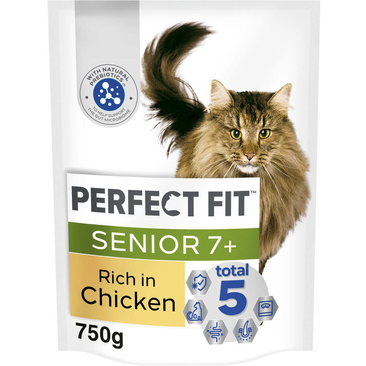 Perfect Fit Senior Dry Cat Food Chicken 750g - Case of 4