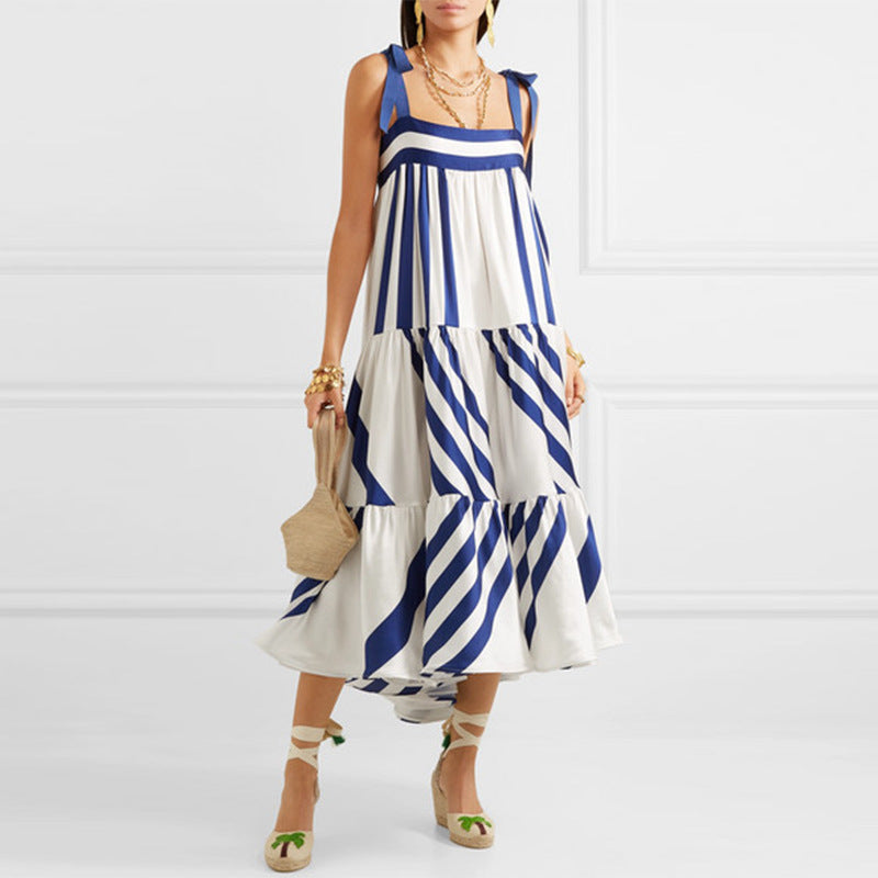 Striped patchwork dress