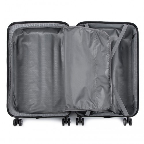 K1777-1L - Kono 28 Inch ABS Lightweight Compact Hard Shell Travel Luggage For Extended Journeys - Black