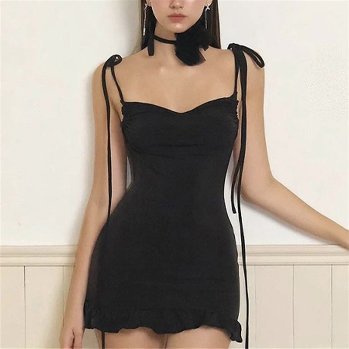 Summer Y2g Backless Lace-up Hot Girl Dress
