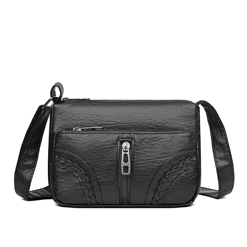 Simple And Lightweight Shoulder Large Capacity PU Crossbody Bag