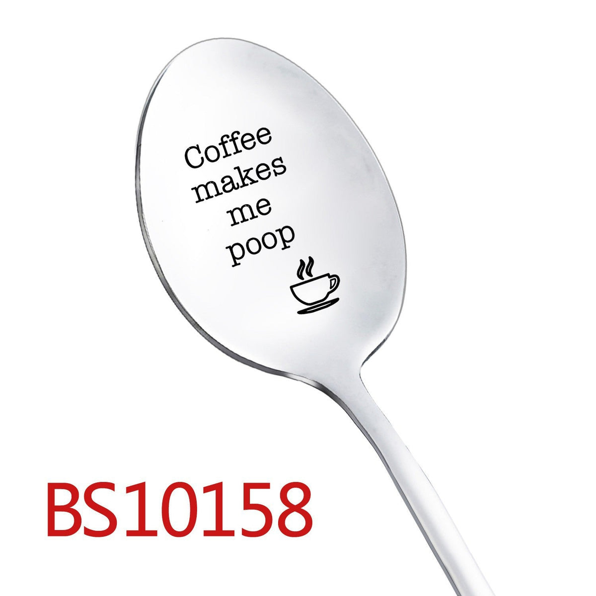 Mother's Day Gift Stainless Steel Lettering Long-handled Spoon