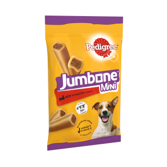 8 x Pedigree Jumbone Perro Pequeño Vacuno y Aves 4 Chews 160 g