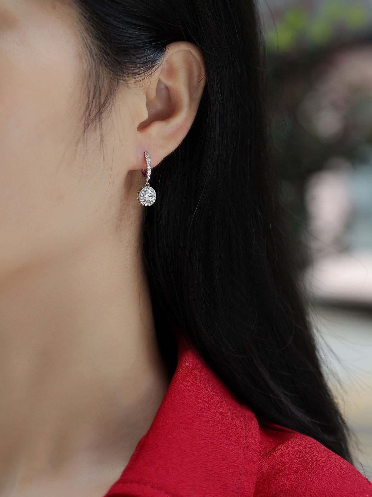 To Youth - Earrings Set With 0.5-carat Top-quality Moissanite S925 Silver And Platinum-plated Stud Earrings, A Fashionable And Trendy Accessory That Can Be Tested With A Diamond Pen