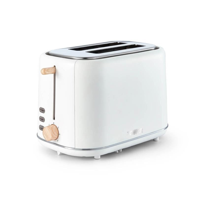 Tower Scandi 2 Slice Toaster White