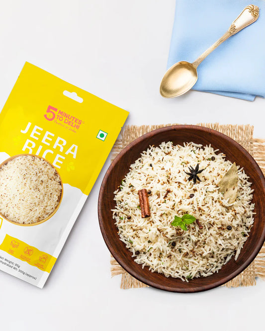5 Minutes To Delhi Jeera Rice Vegan Camping Meal