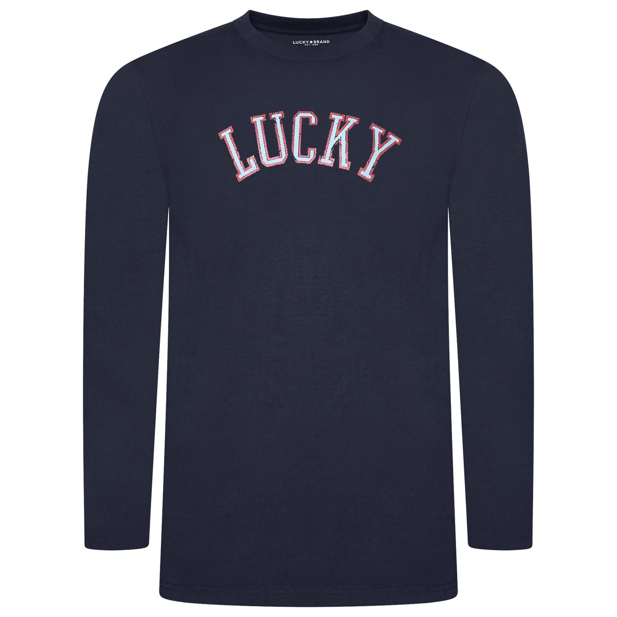 Lucky Brand Crew Neck & Closed Hem Flannel Pant Pyjama Set