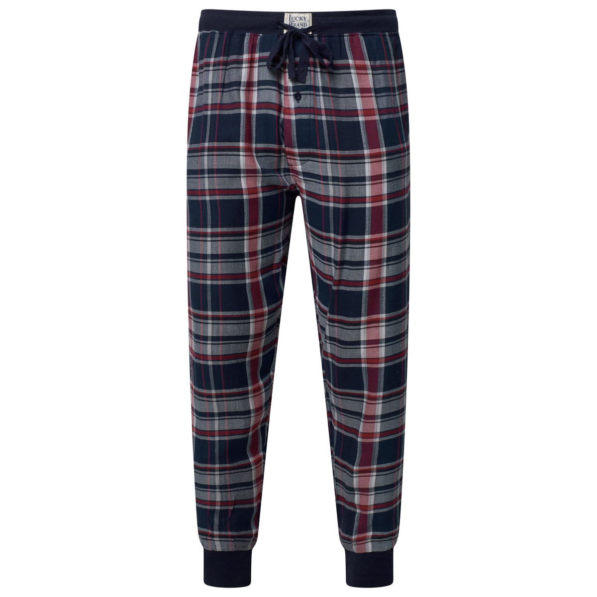 Lucky Brand Crew Neck & Closed Hem Flannel Pant Pyjama Set