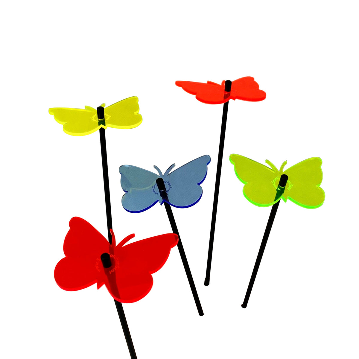 Garden Décor Ornaments Set of 5 'Gatekeeper Butterflies'
