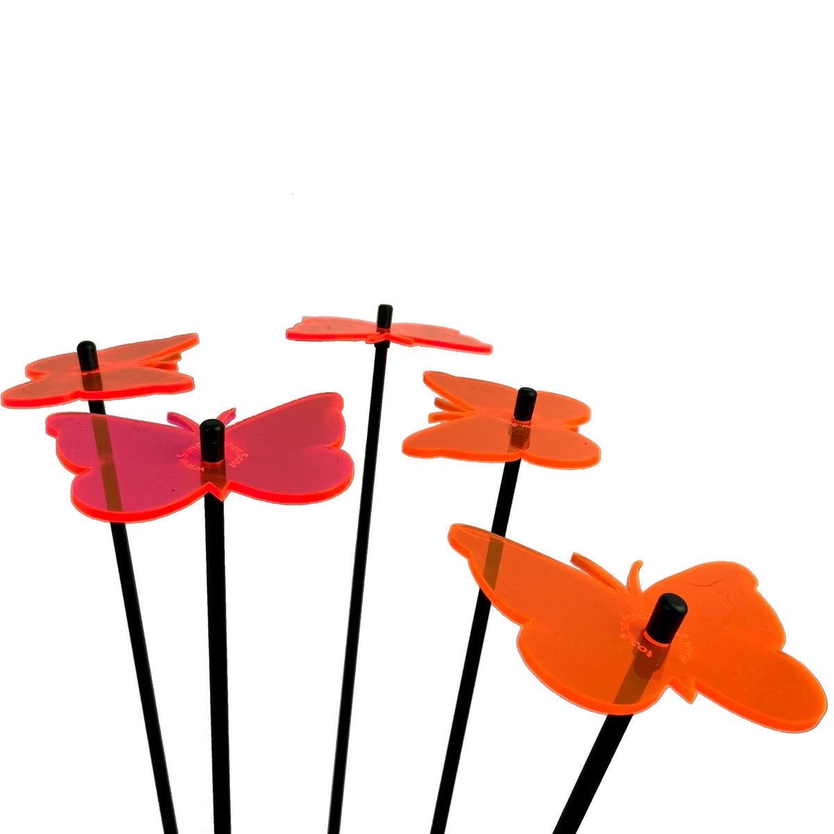Garden Décor Ornaments Set of 5 'Gatekeeper Butterflies'