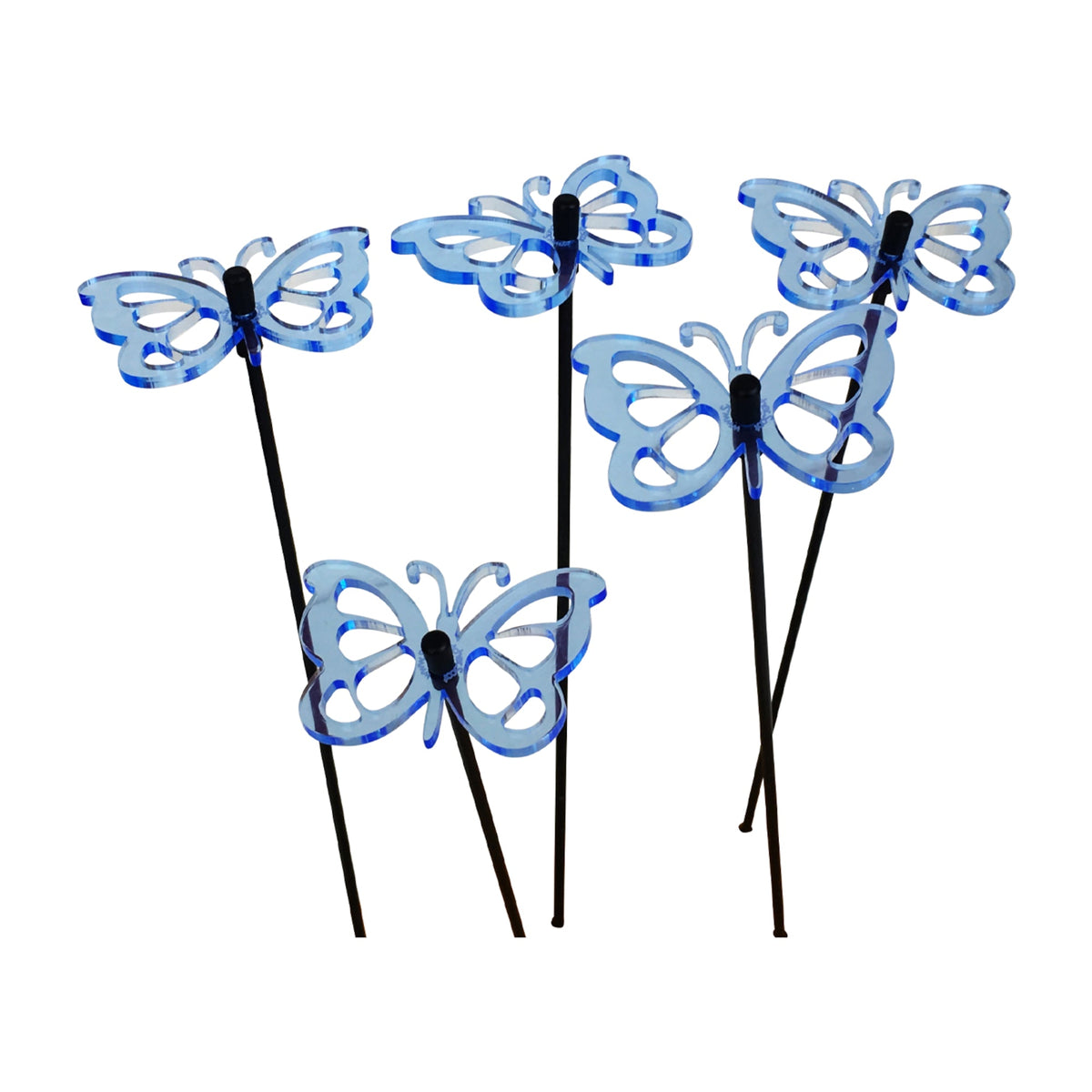 Large Garden Décor Ornaments Set of 5 'Comma Butterflies'