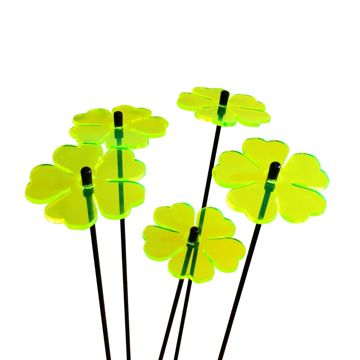 Small Garden Décor Ornaments Set of 5 'Double Blossom'
