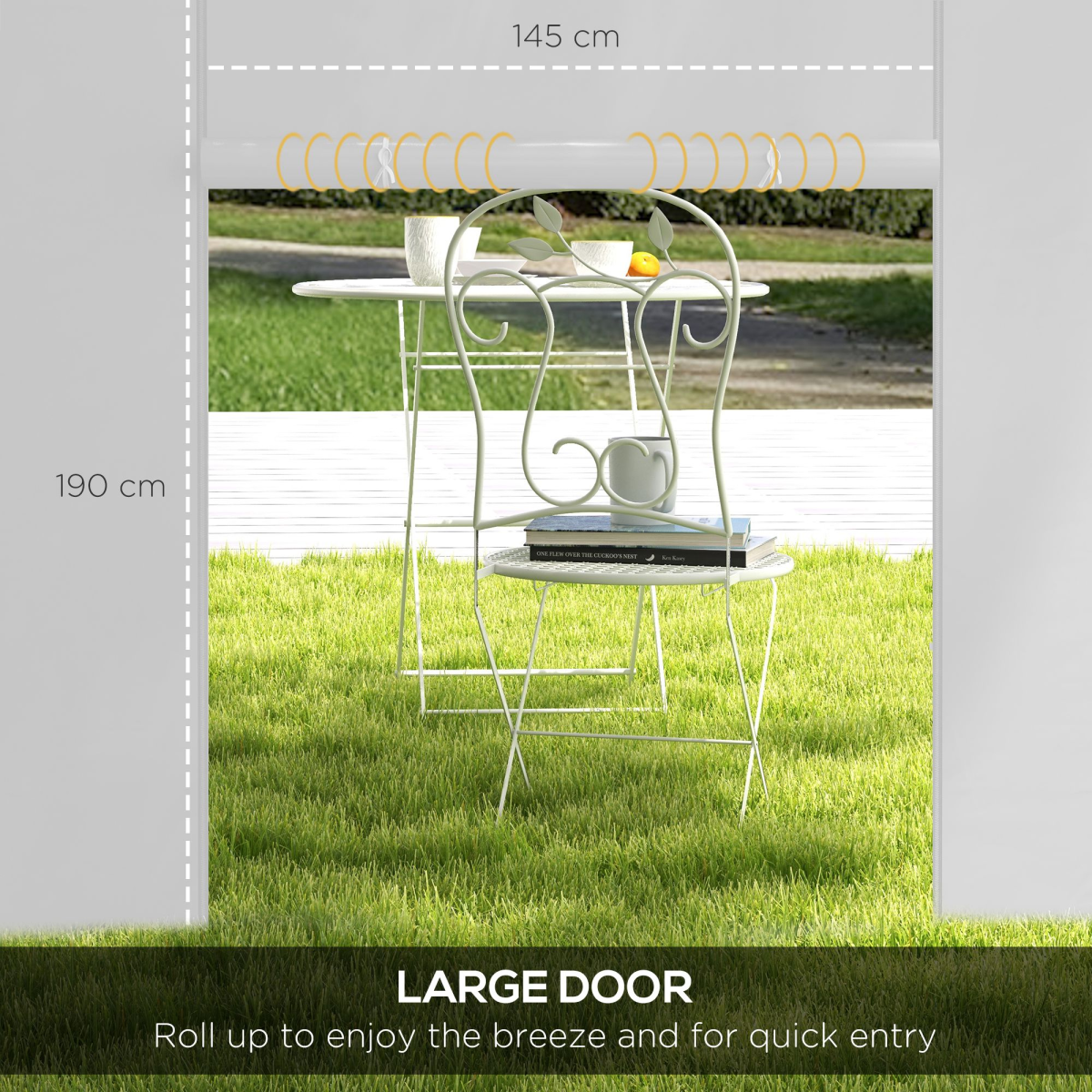 Outsunny 3x3(m) or 3x6m Pop Up Gazebo Side Panels Replacement, 2 Pack, White