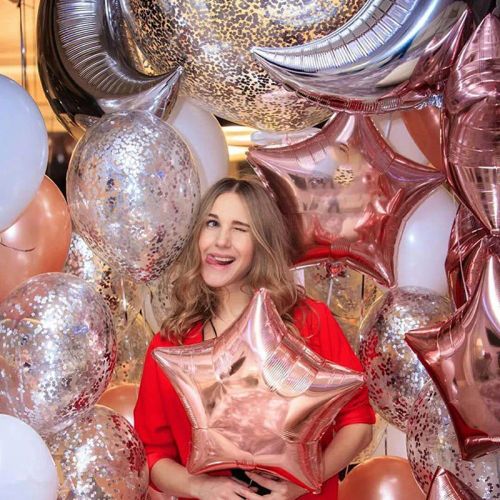 1/5/10pcs Hot 18-inch star and heart aluminum balloon children's birthday party bride and groom wedding decoration foil balloons