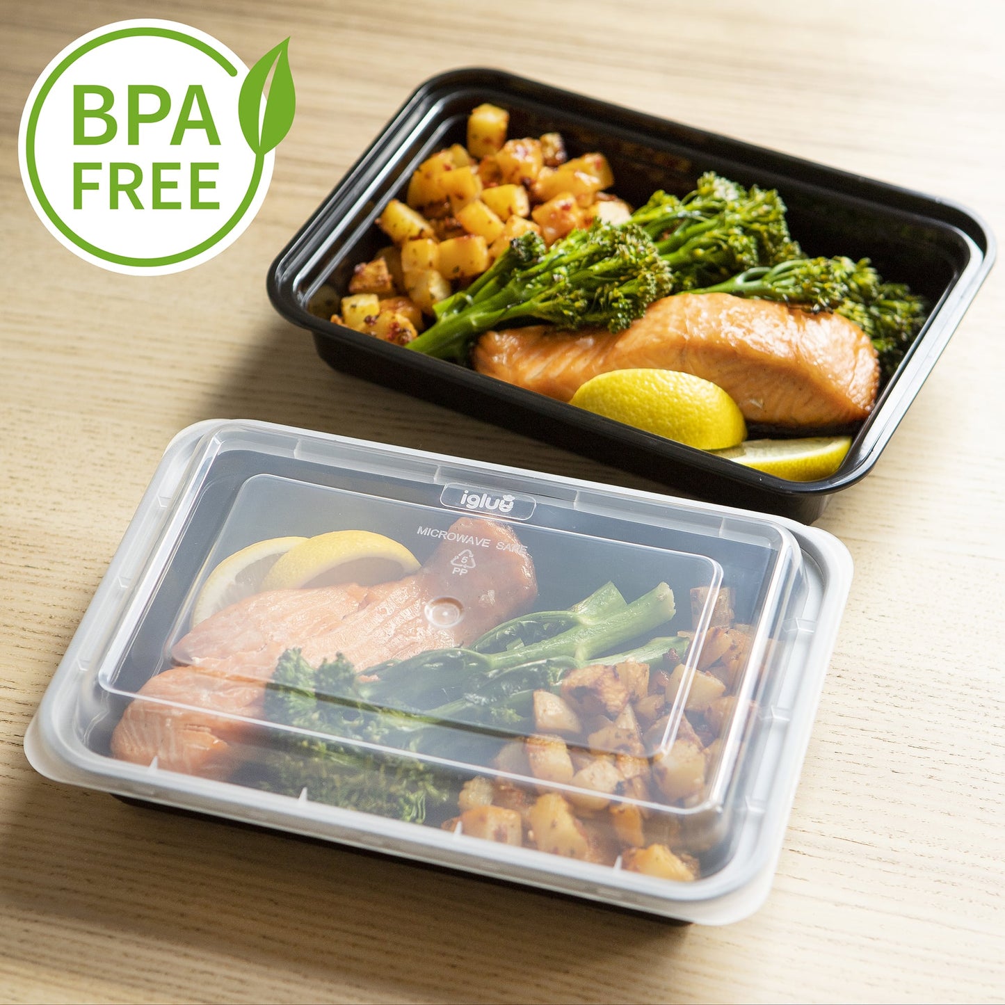 Igluu 1-Compartment Meal Prep Containers 828ml | Reusable & Stackable