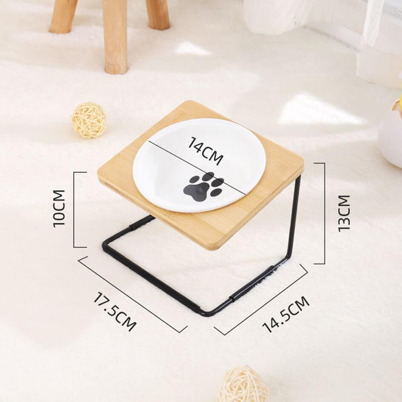 Black-proof Chin And Neck Protection Ceramic Cat Bowl