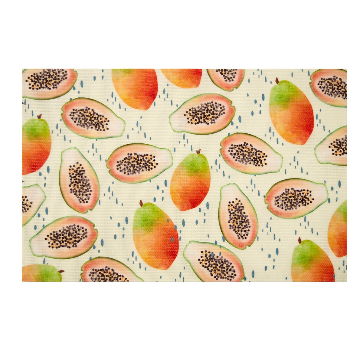 Papaya Bliss Set of 2 Vinyl Mats