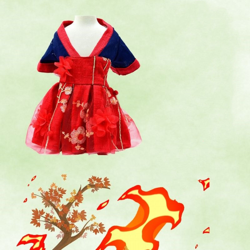 Cat Hanfu Clothes Pet Summer Thin Section