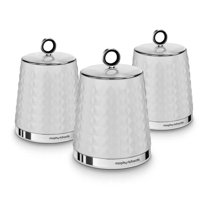 Morphy Richards Dimensions Set of 3 Canisters White