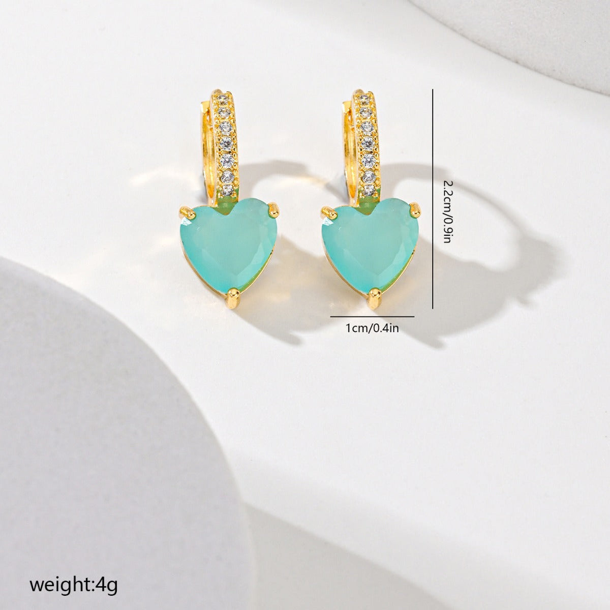 Fashion Multi-color Copper Earrings Studded With Zircon