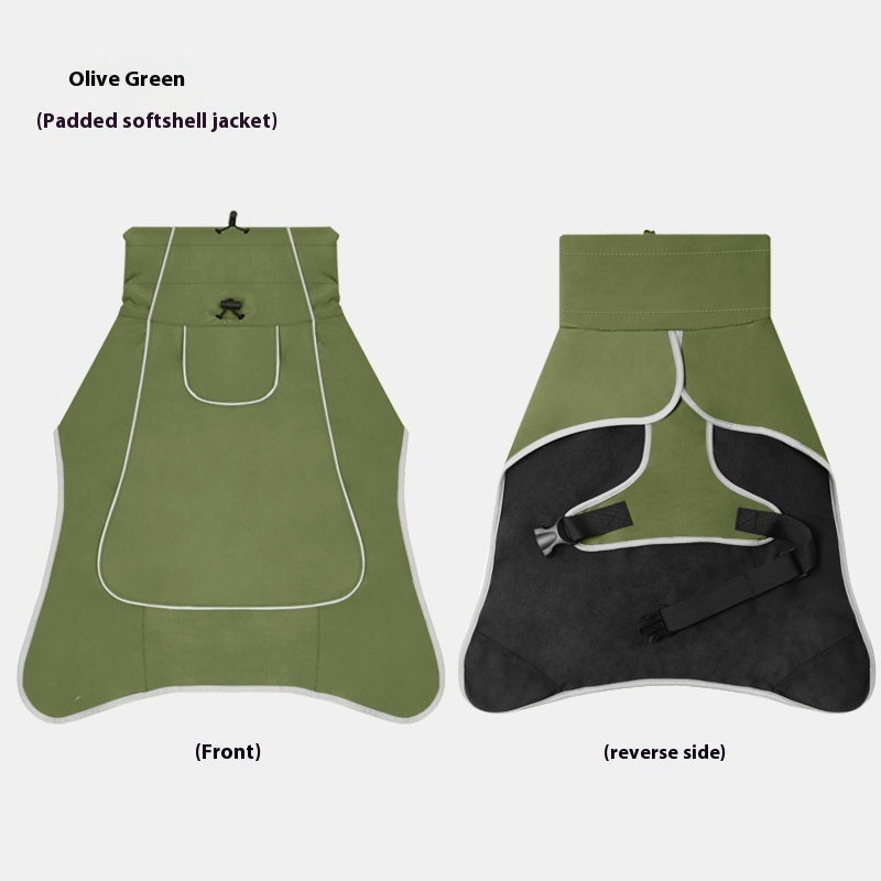 Dog Shell Jacket Waterproof And Rainproof Dual-use Clothes Large Pet Trench Coat