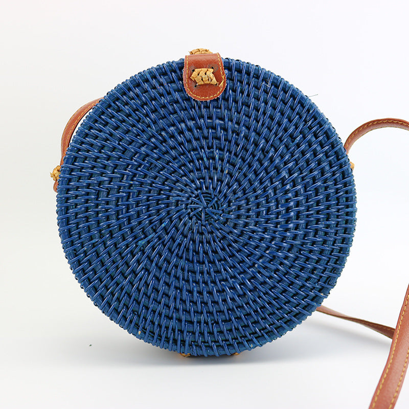Rattan Trendy Women's Shoulder Oblique Versatile Handheld Vintage Bag