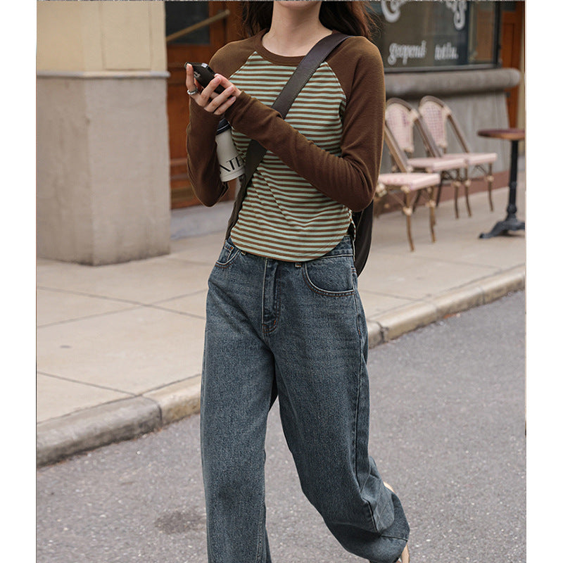 Women's Striped Base Layer Top