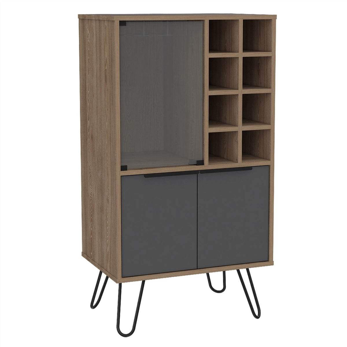 Vegas Bleached Oak Wine Cabinet