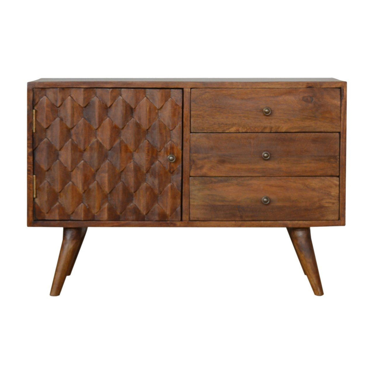 Artisan Carved Chestnut Sideboard