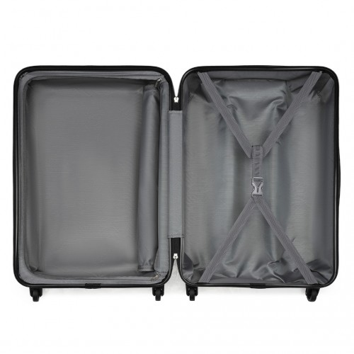 KSK2477 - Kono Durable 28 Inch Expandable ABS Vertical Textured Hard Shell Suitcase with Secure 3-Digit Lock - Nude
