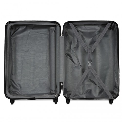 KSK2477 - Kono Durable 28 Inch Expandable ABS Vertical Textured Hard Shell Suitcase with Secure 3-Digit Lock - Navy