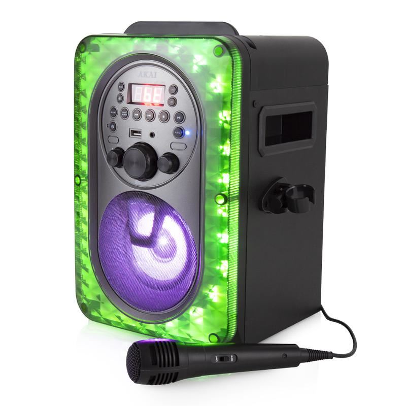 Akai Vibes Bluetooth Karaoke Machine Black UK Plug