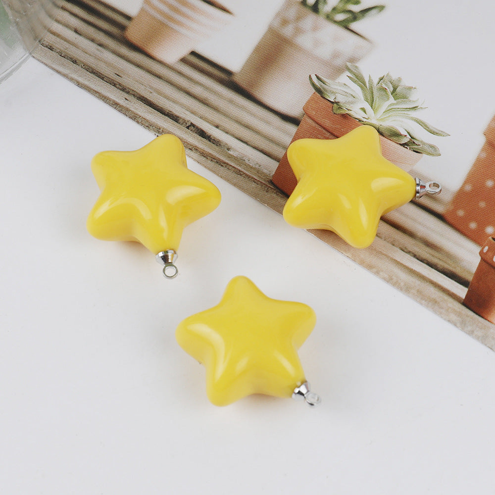 New Pendant Cream Epoxy Beads Keychain Accessories