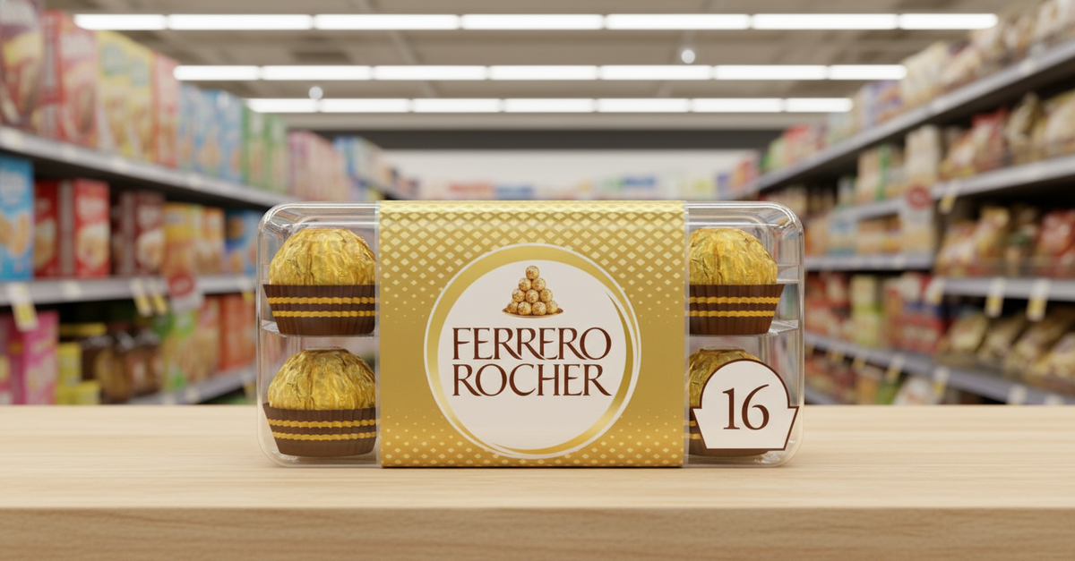 Ferrero Rocher Bombones Praliné Caja de Regalo de Bombones 16 Piezas (200G)