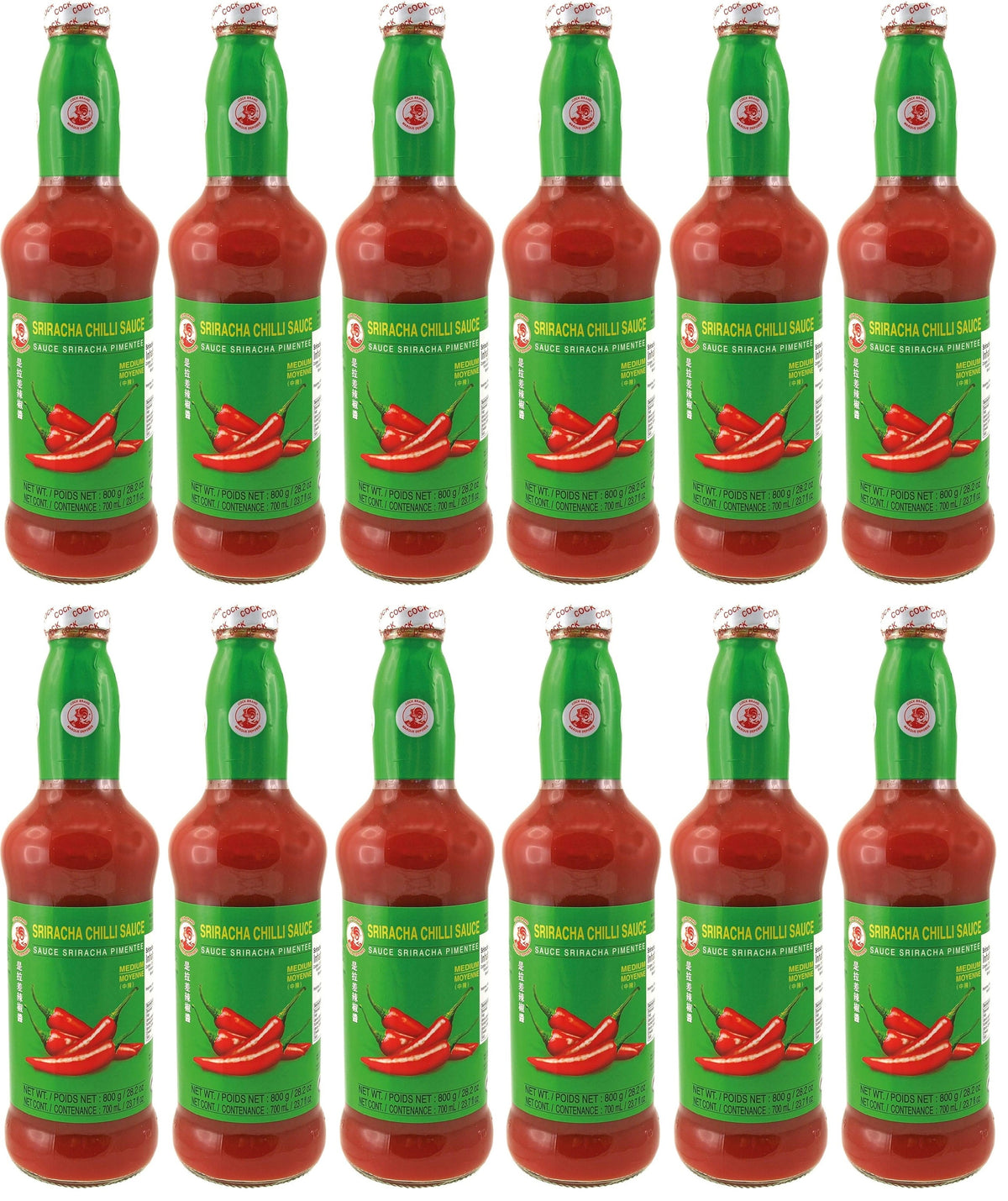12 x Sriracha Sauce Chilli 800g