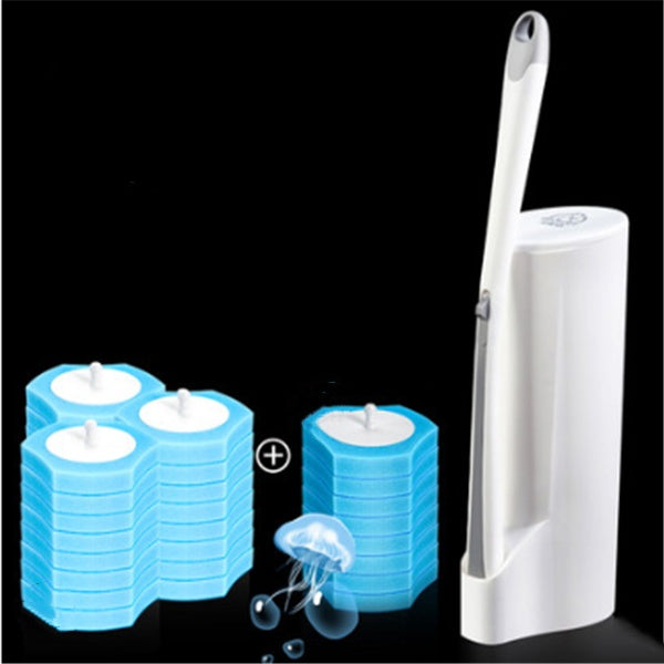 Premium Disposable Toilet Brush Set | Hygienic Deep-Clean System with Replaceable Heads