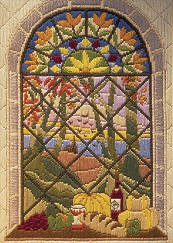Anchor Long Stitch Kit: Autumn Through The Window, Multi, 15 x 21cm